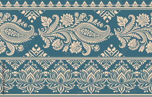 Ethnic Motifs Ikat floral paisley embroidery floral. Ethnic Saree Ethnic oriental pattern traditional.Ikat embroidery style abstract embroidery design for texture,fabric,clothing,wrapping,decoration	
