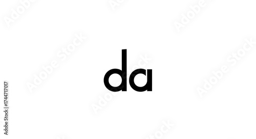Free Download Elegant and minimalist 'da' logotype in a clean design aesthetic featuring a bold lowercase font - GFXLoad