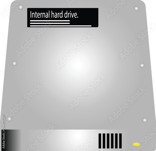 Internal Hard Drive for data storage concept, Computer internal HDD, digital data storage handware design,