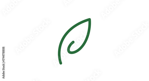 Stylized organic leaf icon on a plain background expressing minimalism and nature