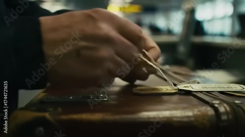 Suitcase at Airport Checkin.