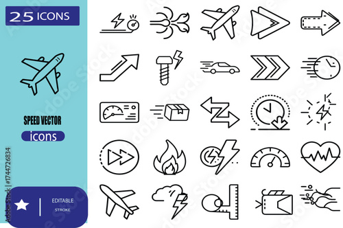 speedvector icons bundle set