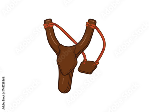 vector illustration of a slingshot with a white background