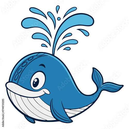 vector illustration of a cartoon fish