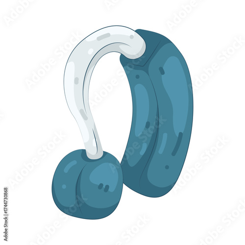 Illustration of Blue Hearing Aid