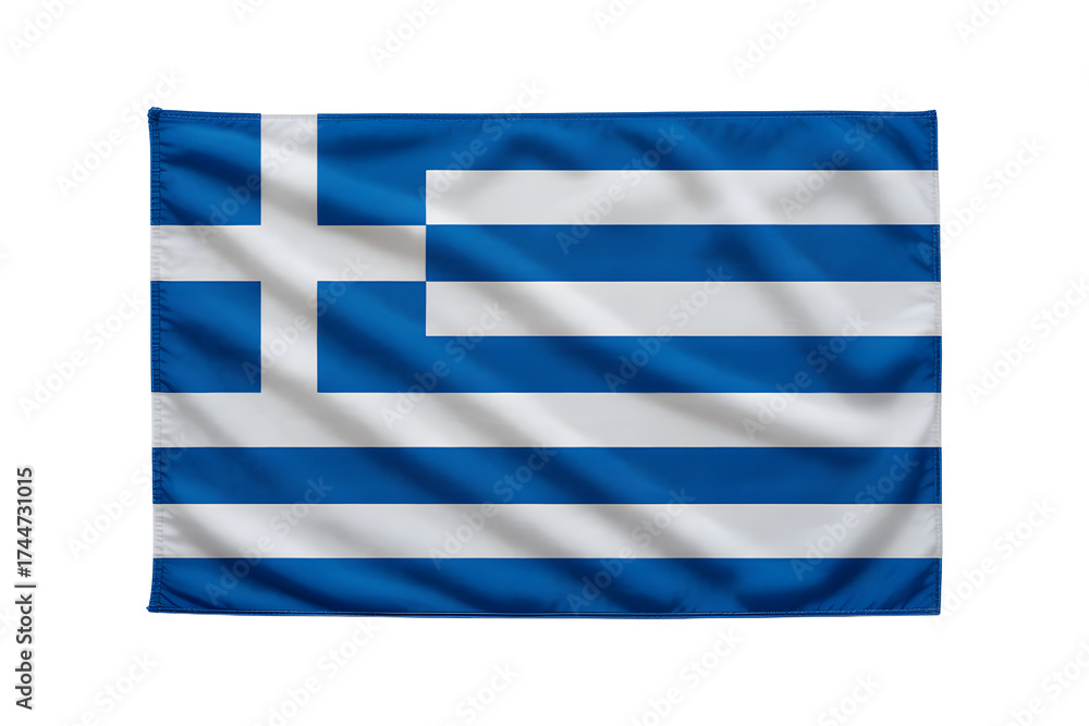 Obraz premium Vibrant flag of Greece waving, showing patriotism, freedom and independence, for national celebrations, events and global unity