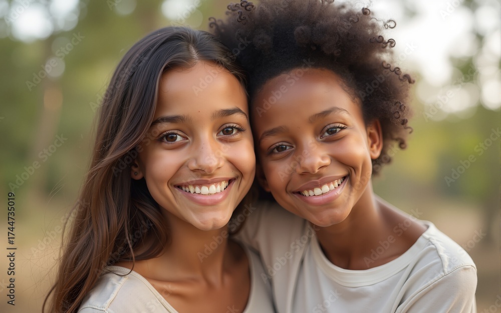 Obraz premium Beautiful mother and daughter. High quality