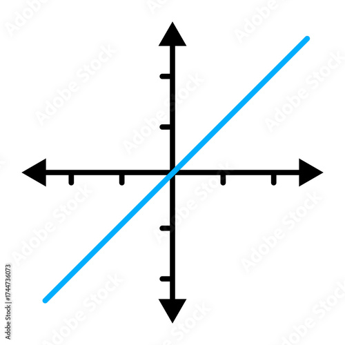 line graph y=x icon
