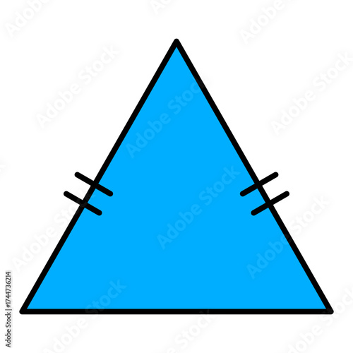 Blue Equilateral Triangle Icon