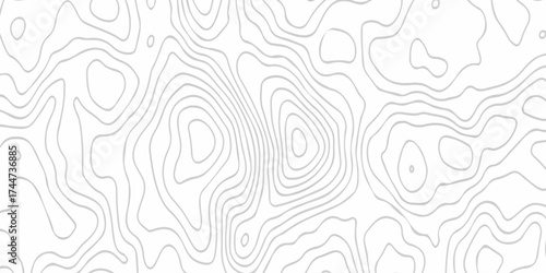 white topography map geography relief diagram texture design. Topography white background and black line world map texture design. Lines Topographic contour lines grid map seamless pattern.	
