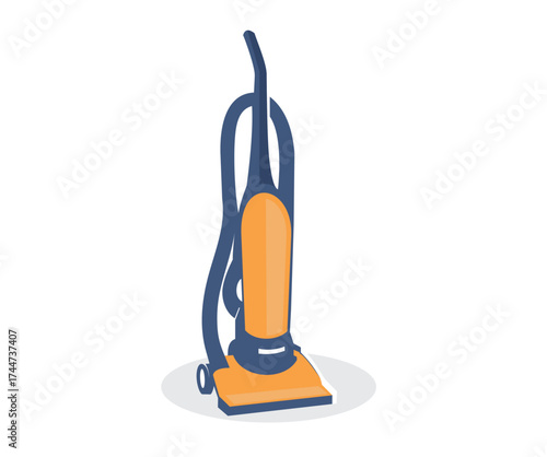 Illustration of an Upright Vacuum Cleaner