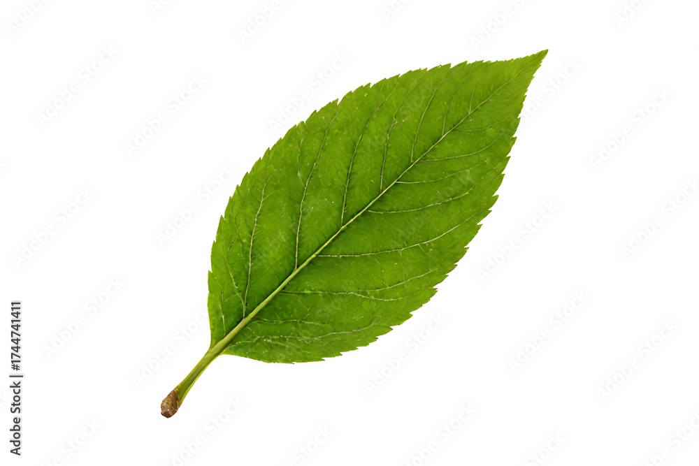 Fototapeta premium green leaf isolated on white