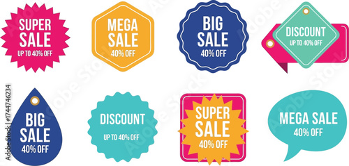 Sale discount offers mega super big sale vector promotion