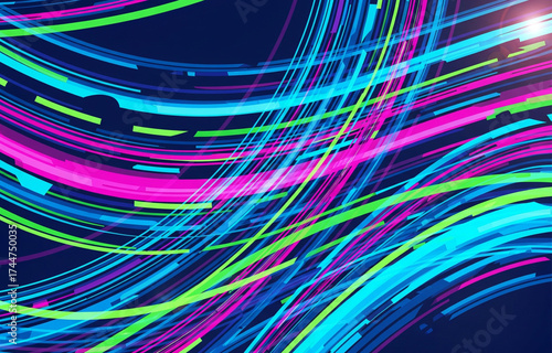 Abstract background with colorful lines design for wallpaper and presentation
