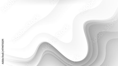 white abstract background with curved element