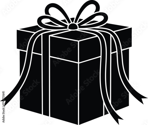 Elegant gift box with a festive ribbon and bow, symbolizing celebration and surprise.