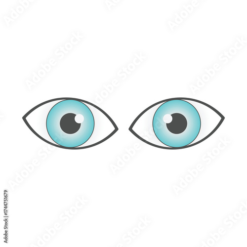 blue eyes vector illustration