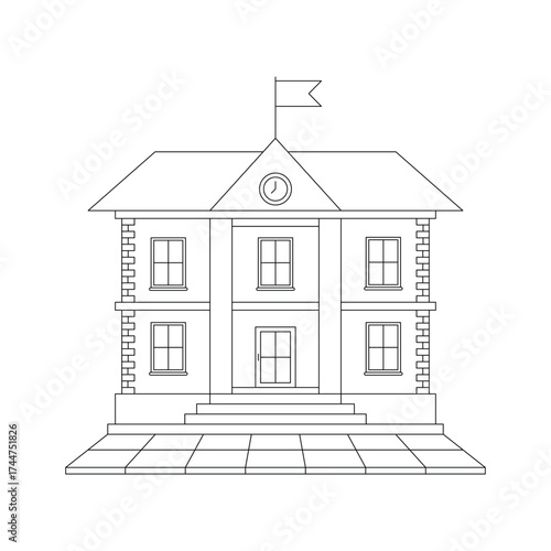 vector drawing of house