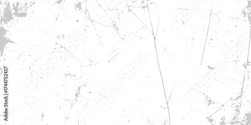 Old textured gray and white grunge wall surface with rough cement and peeling paint pattern