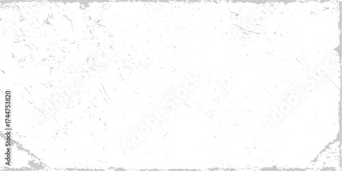 A blank, white grunge paper texture surface with a vintage, rough film pattern suitable for an old art design backdrop