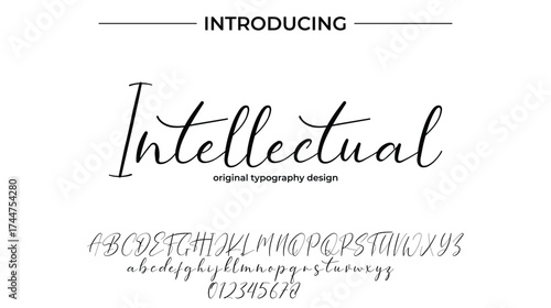 Intellectual - Elegant Script Font for Smooth Handwritten Design and Creative Typography