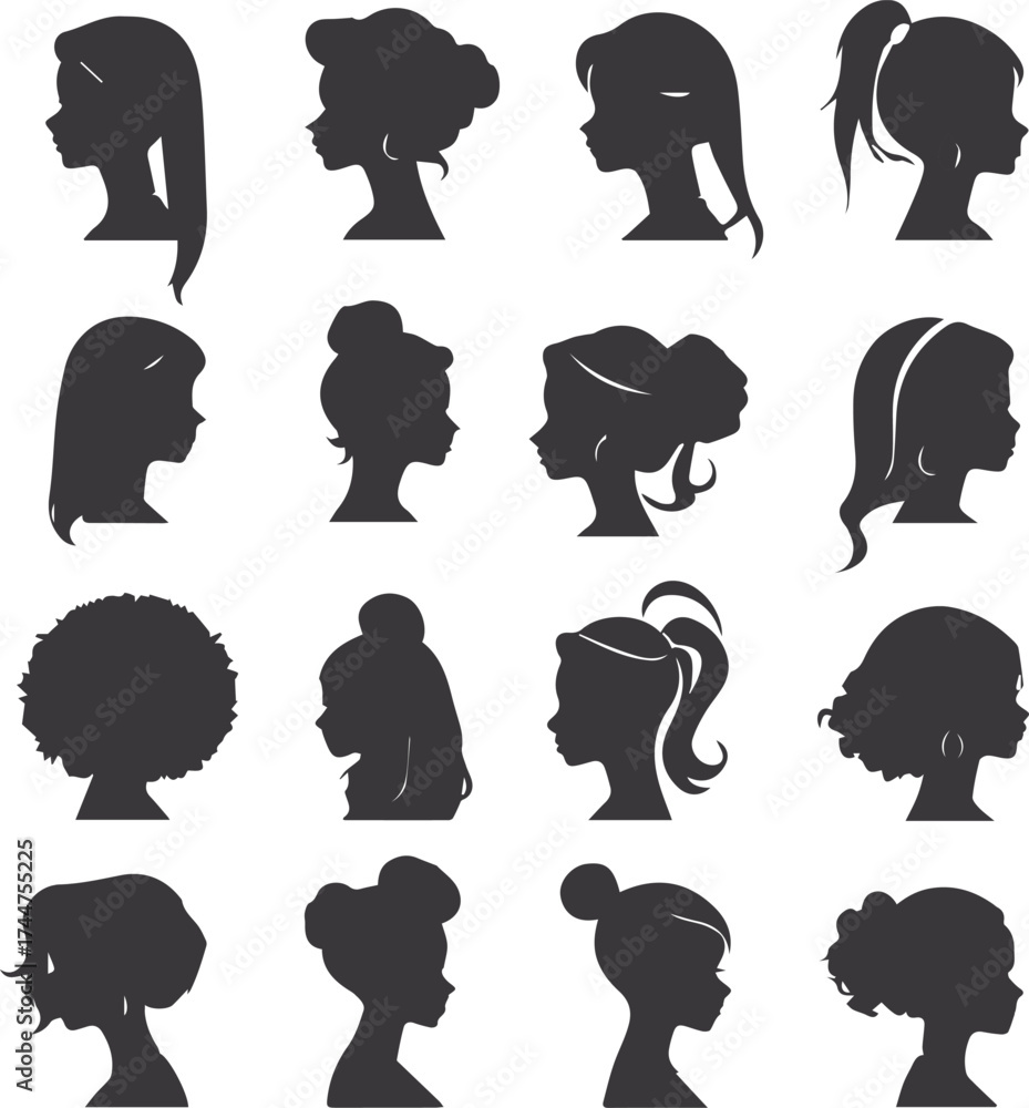 Fototapeta premium vector silhouette of a woman