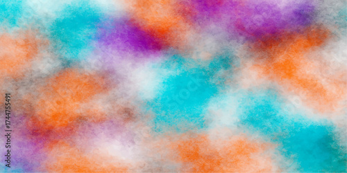 Abstract colourful water colour texture of orange, yellow, and pink paint on paper design backdrop