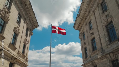 waving flag of denmark
