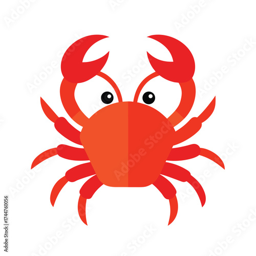 Crab on White Background