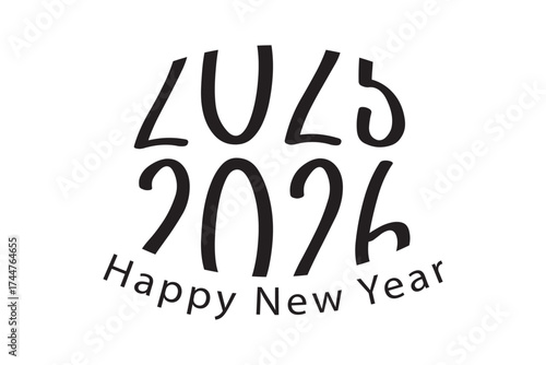 2026 logo concept for calendar, poster, flyer, banner. Modern design for calendar, invitations, greeting cards. Set of new year logo text design. stock illustration in eps 10.