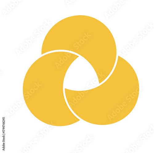 Venn diagram three overlapping circles chart. Business presentation venn vector chart. Spiral infographic. Vector image. business strategy, theory basic operation, infographic chart, logic analysis.

