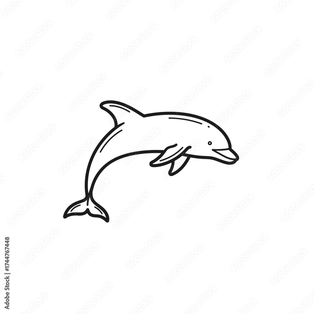 Fototapeta premium dolphin isolated on white background