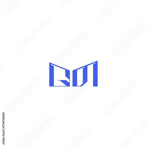 Free Download monogram initial logo design square concept abstract QM techno geometric style letter - GFXLoad