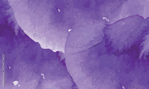 A violet abstract background features an artistic watercolor texture filled with blended shades