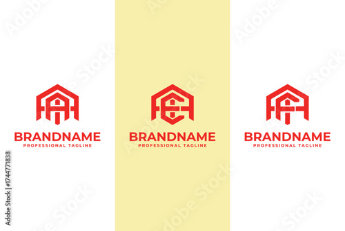 Letters AAI AEI AFI Hexagon Logo, for IAA AIA IEA EIA IFA FIA initials