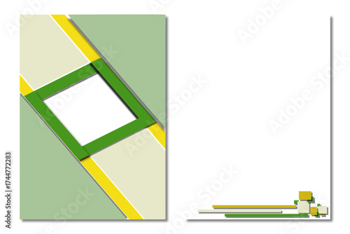 Set of two abstract geometric backgrounds with modern design.
