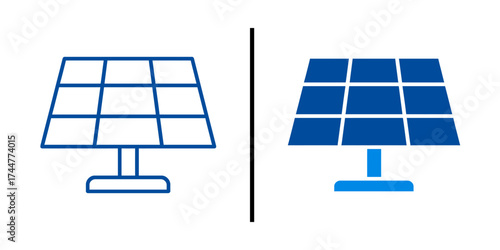 Solar Panel Icon: A visual representation of solar panels, emphasizing their role in harnessing renewable energy. 