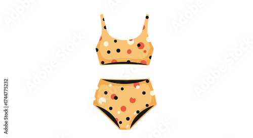 High waisted polka dot bikini set is a fun and flirty choice for summer.