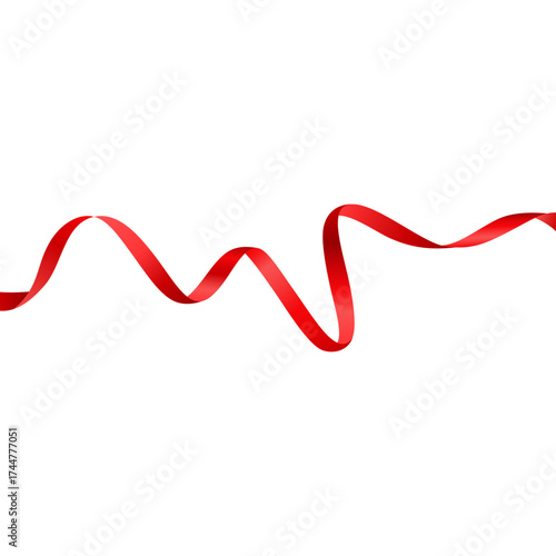 wavy red ribbon element