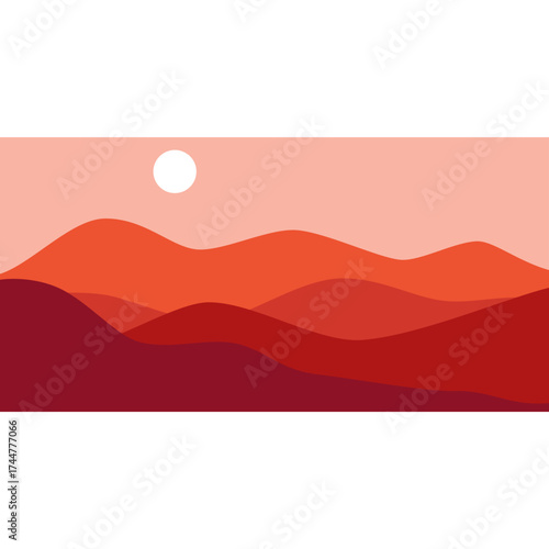 desert landscape flat design background