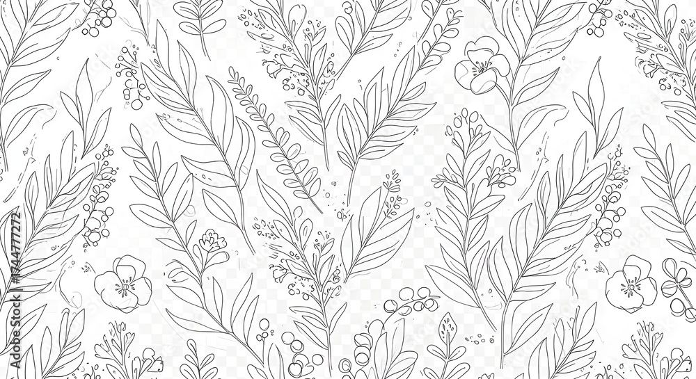 seamless floral pattern with leaves seamless floral pattern with leaves