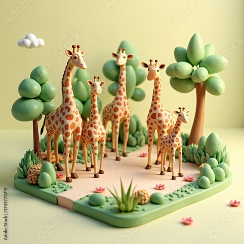 Miniature zoo model
