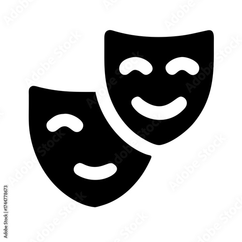 Comedy and tragedy masks representing drama