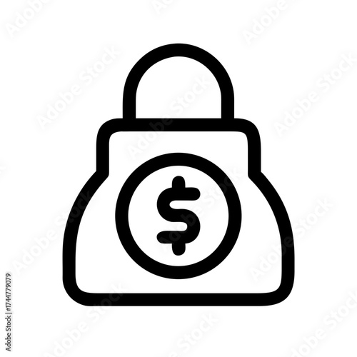Money bag icon, representing wealth and finance