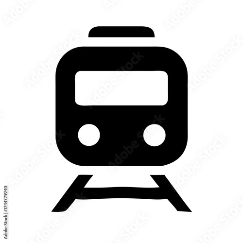 Train icon representing transportation and travel