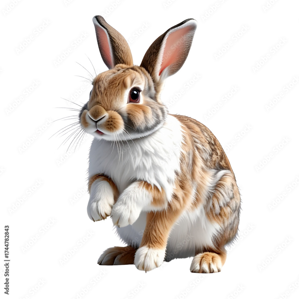 Obraz premium rabbit, on transparent background, cutout