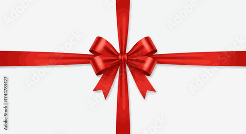 Elegant Red Ribbon Bow Design