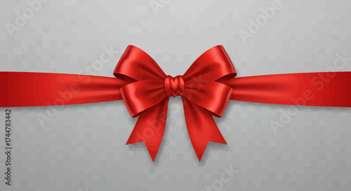 Elegant Red Ribbon Bow Design