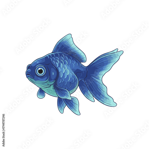 Goldfish with a white background
