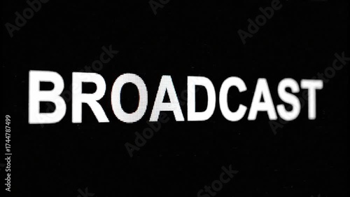 Dynamic broadcast visual element with glitch effects and transitions, ideal for intros